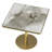 Modern Square Dining Table with Top and Sturdy Metal Frame, 31.5 Inch Diameter Bistro Style Table for Contemporary Kitchen or Dining Room-299170010
