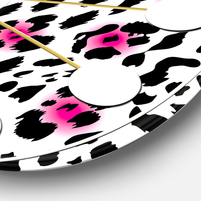 Horloge murale Glam Leopard, Surdimensionné