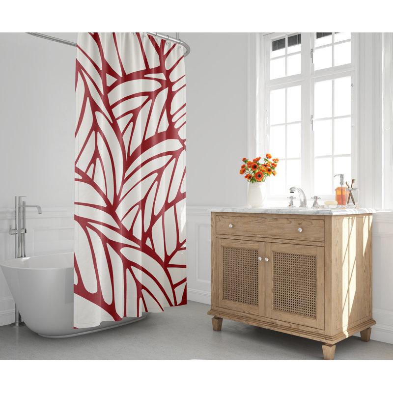 Rideau de douche Caro, Rouge