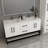 Victoria 60'' Wall-Mounted Vanity with Double Reinforced Acrylic Sink & Rack-98932840