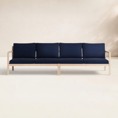 Amina 54" Acacia Patio Loveseat