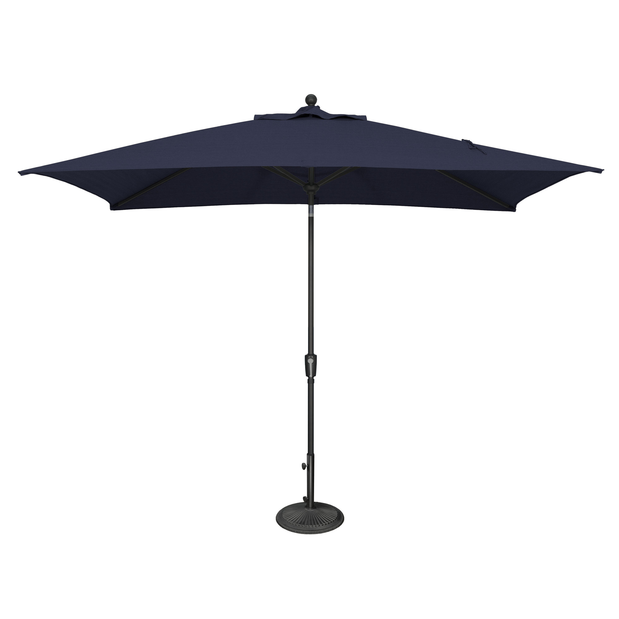 Launceston 78'' Outdoor Umbrella, Navy Sunbrella Acrylic, Black