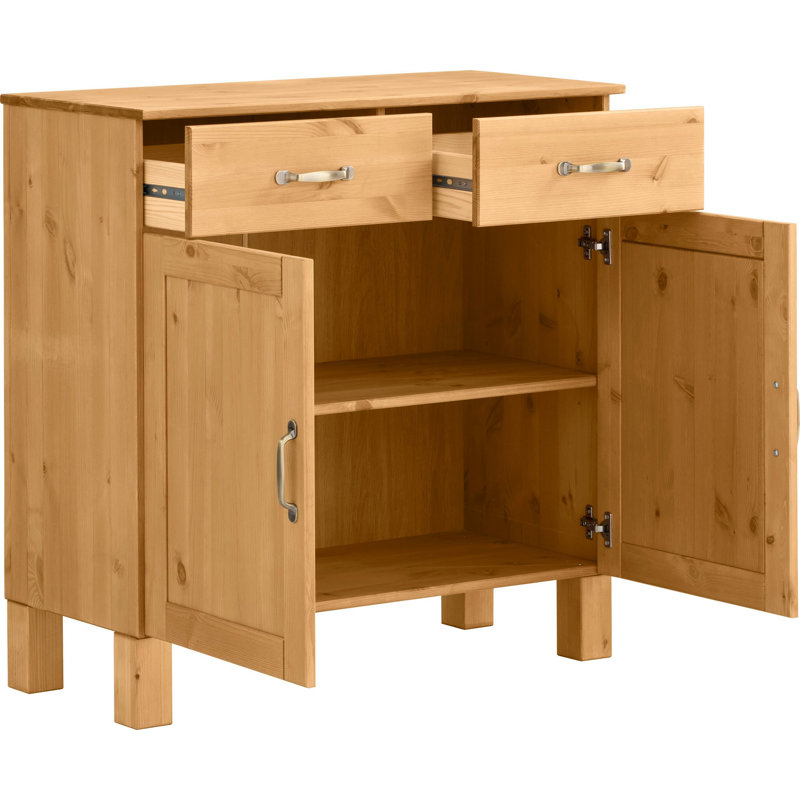 Flintwood 85cm Solid Wood Sideboard, Stain Wax