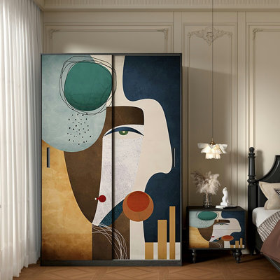 French retro abstract wardrobe