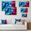 Encre bleue et rose liquide, reproduction sur toile flottante-1342551829-1342551837