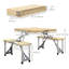 Ensemble de table et chaises de camping pliable, table de pique-nique portable avec trou pour parasol et structure en aluminium