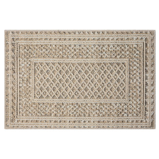 3'x5' Warson Washable Outdoor Rug Ivory/Brown - Linon