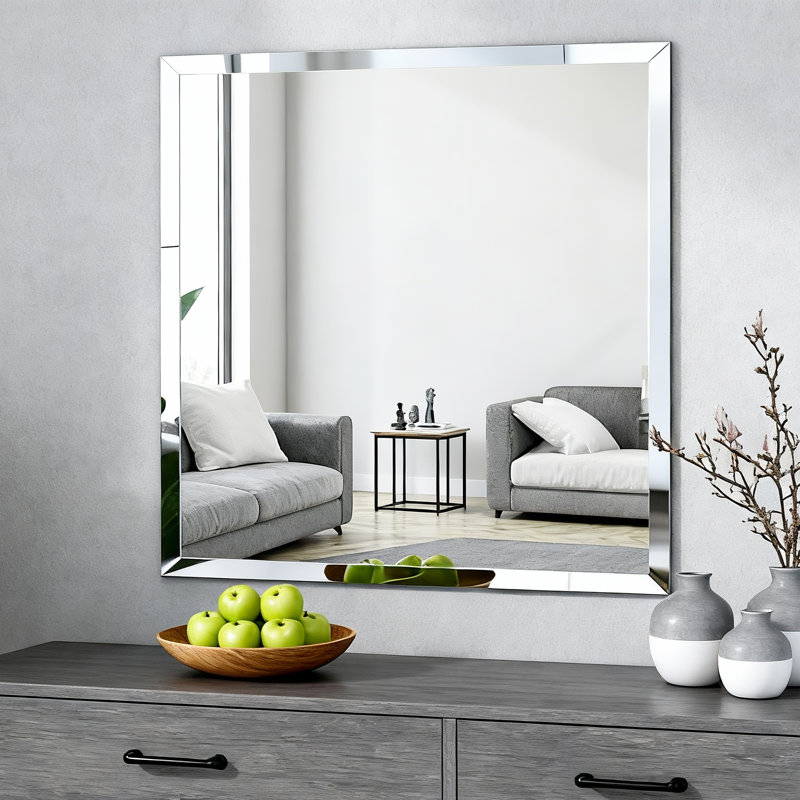 Miroir décoratif de salle de bain rectangulaire sans cadre