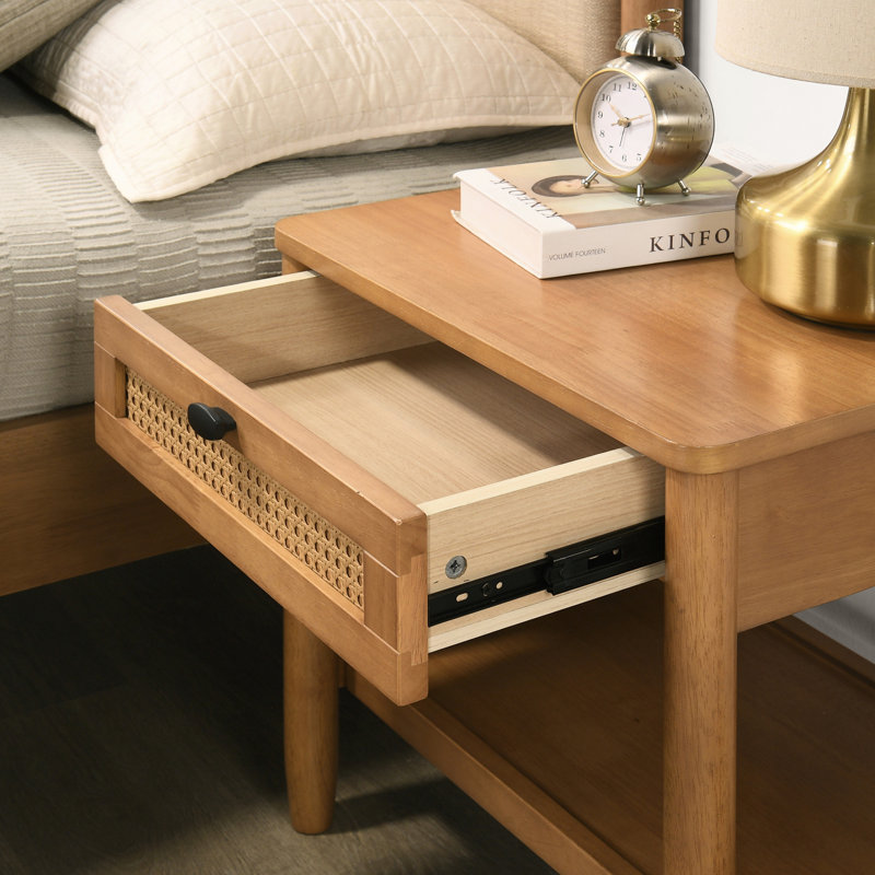 1-Drawer Nightstand with Shelf