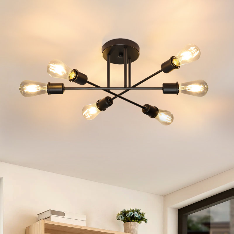 Julienne 6 - Light Sputnik Pendant Lamp, Black