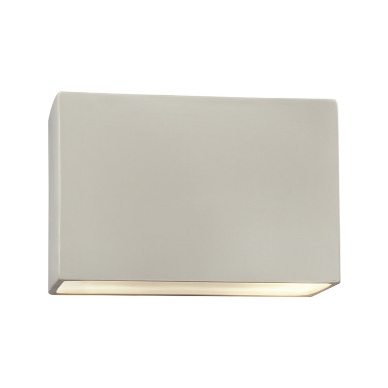 Plafonnier encastré d'extérieur 2 lumières Bergen Beach, H 8 po x l 16,5 po x p 4 po, Blanc mat