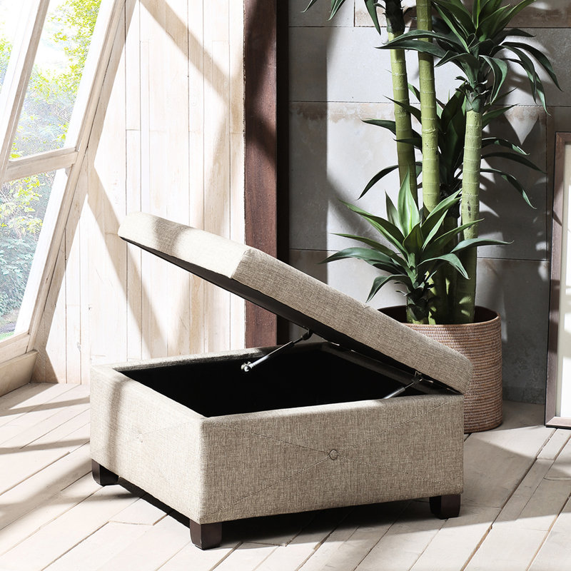 Rangement sable avec couvercle souple - Pieds en bois massif dans un coussin de sable moderne, Sand
