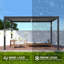 13 Ft. W x 10 Ft. D Aluminum Pergola with Canopy-96905748