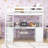 Space-Saving Twin Wood Loft Bed With Built-In Desk, Drawers, Shelves And Cabinet