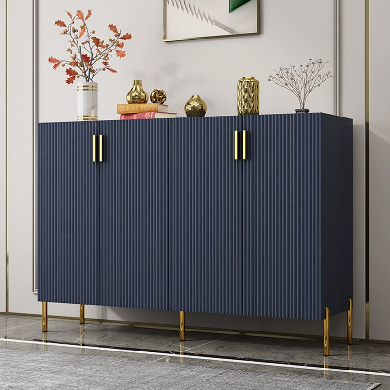 Rangement pour chaussures en bois manufacturé, Bleu