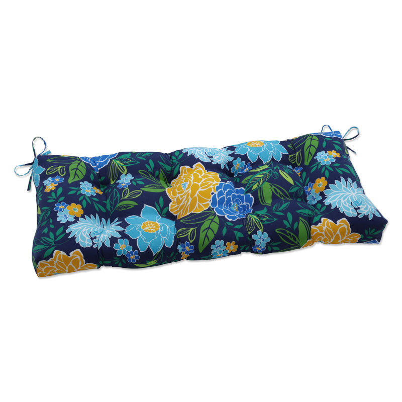Coussin de siège intérieur / extérieur bleu Spring Spring, H 5 po x l 48 po x P 18 po