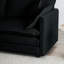 Fauteuil en chenille noir - Assise simple en tissu d'assise simple avec rembourrage en éponge de qualité