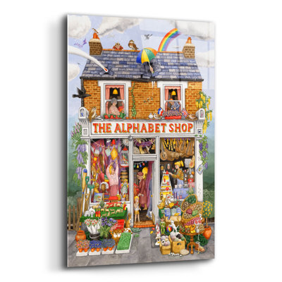 Epic Art 'Alphabet Shop Vertical'  by Gale Pitt Acrylic Glass Wall Art, 16" x 24"