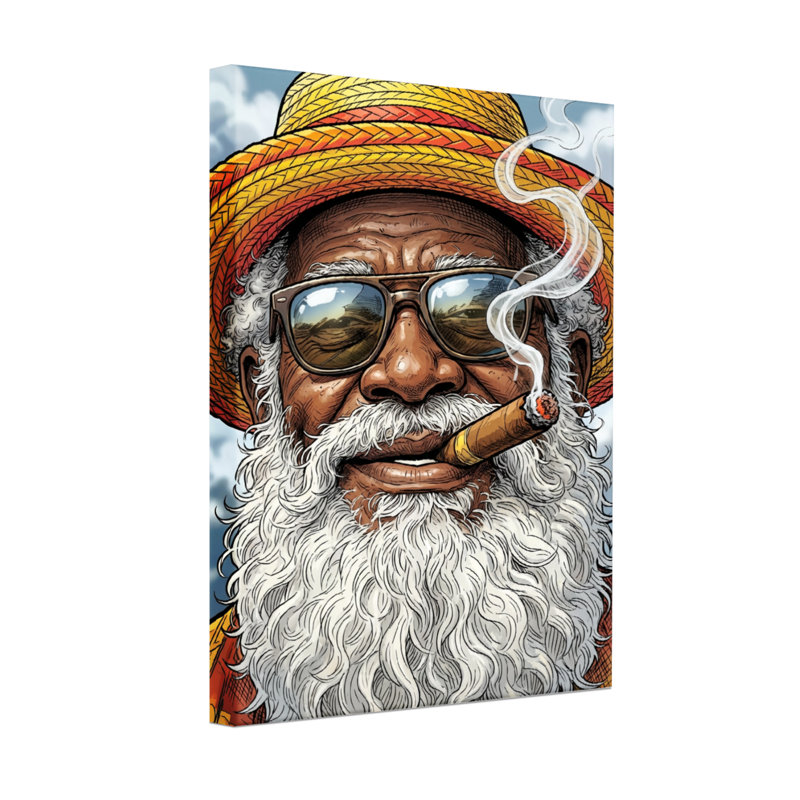 Fashion Old Man avec lunettes de soleil et cigare