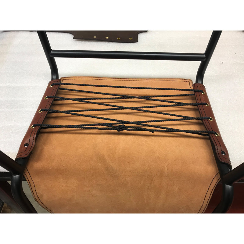 Counter Stool with Metal Frame, Cognac