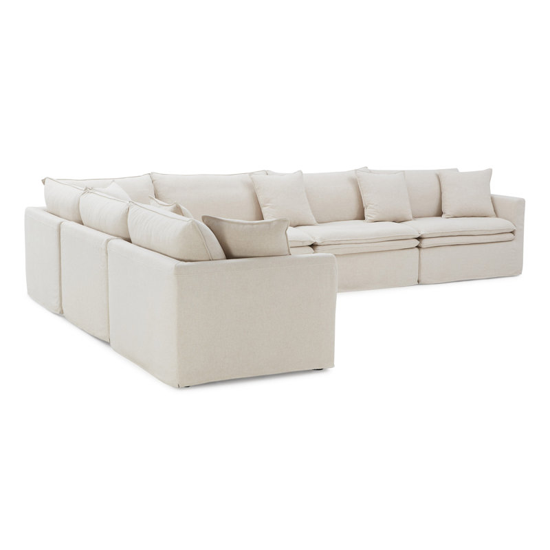 Canapé modulaire Adaire, Lin beige