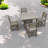 Space Saving Patio Dining Sets, 5 Piece Hdpe Rustic Set For Patio Home