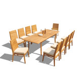 Outdoor 11 - Piece Teak Dining Set