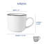 Mikasa Limestone Porcelain Mugs, 360ml, White