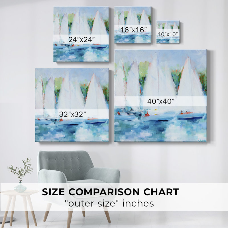 «Youth Regatta» sur impression sur toile, L 16 po x H 16 po x P 1,5 po