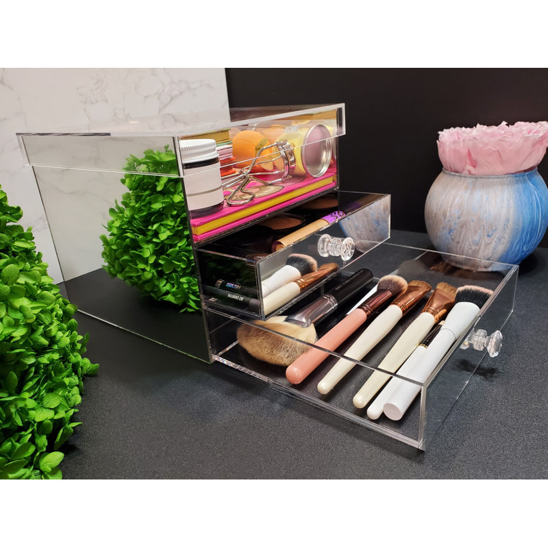 Mirror Acrylic Box With Drawers
