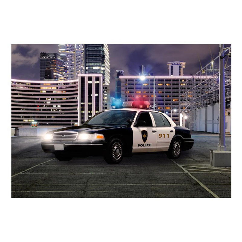 Murale voiture de police, L 82 po x l 118 po
