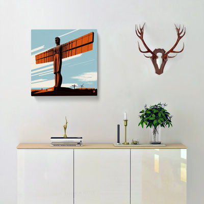 Angel Of The North Mid-Century - Wrapped Canvas - Framed Print