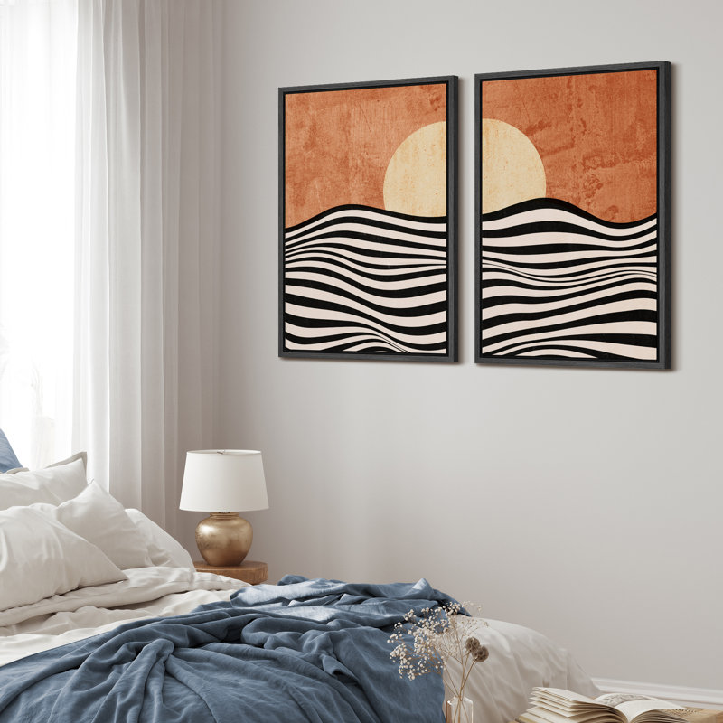 Sun and Moon, Noir, H 24 po x l 32 po