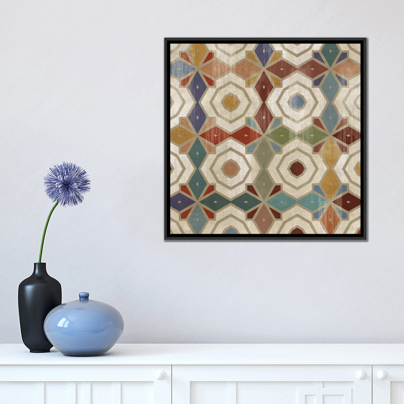 « gallactica tile ii », reproduction d’impression sur toile, H 26 po x l 26 po x P 1,5 po, Toile avec cadre noir