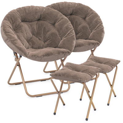 Fauteuil d'appoint pliant avec repose-pieds Marquice