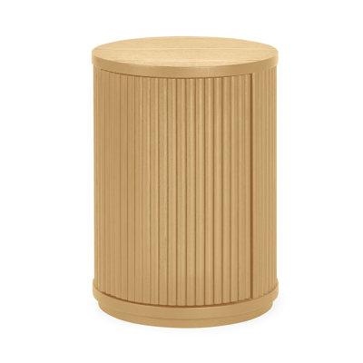 Auman Fluted Side Table With Door