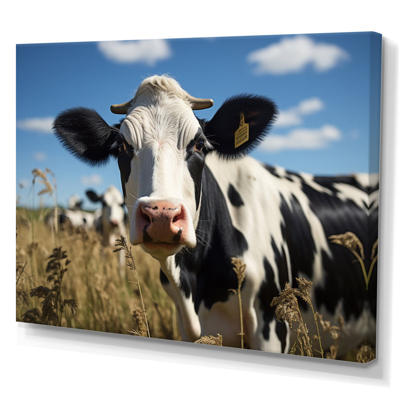Cow Majestic II - Animals Canvas Prints, H 12 po x l 20 po x P 1 po, Toile tendue