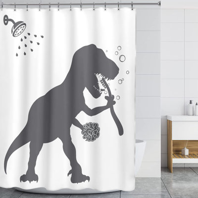 Drôle de dinosaure pour enfants, ensemble de rideau de douche Raptor Fun