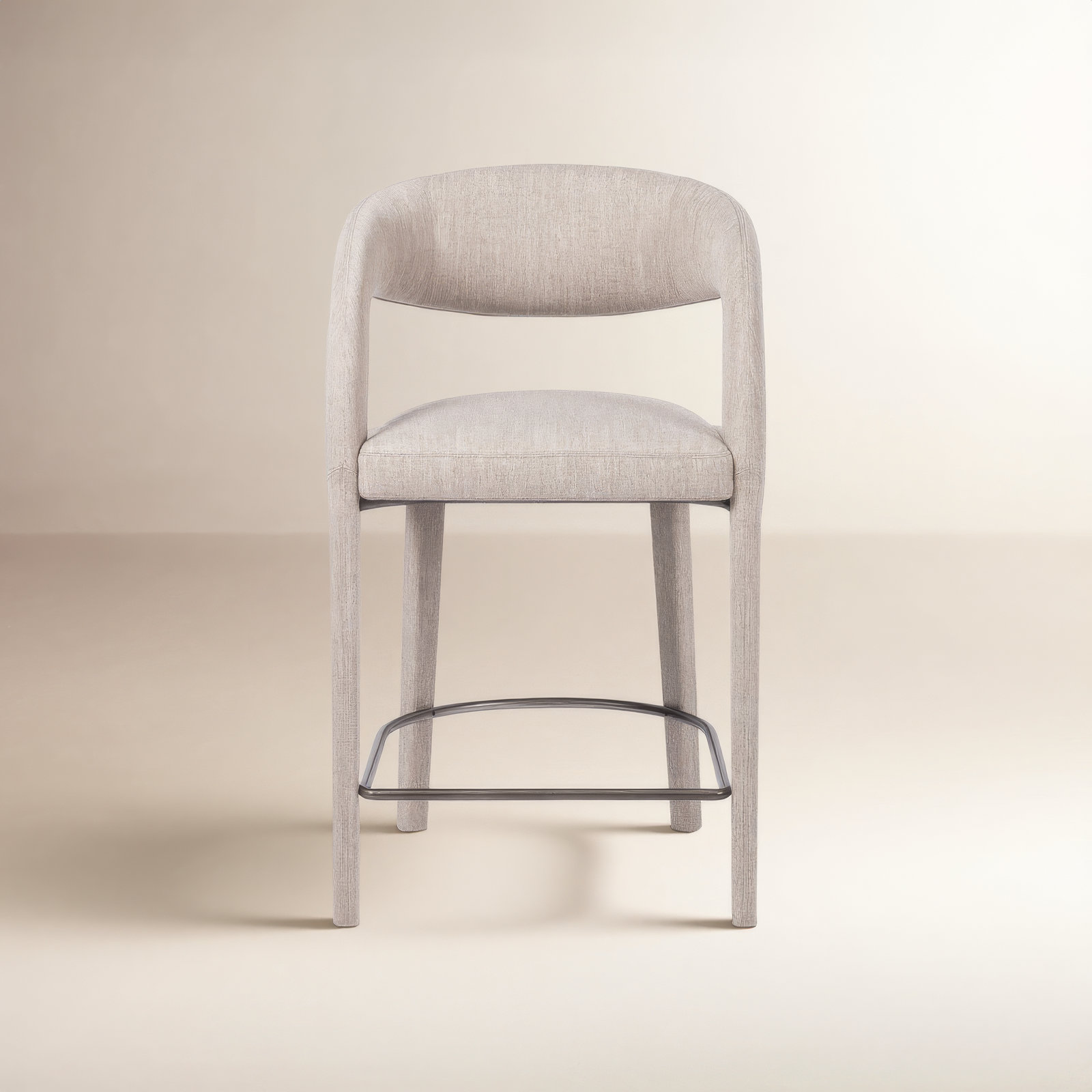 Geoffrey Counter & Bar Stool, Savile Flannel/Polyester Blend, Counter Stool (26.57" Seat Height)