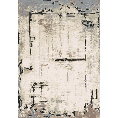 Tapis décoratif beige Touffeté Eben