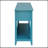 Teal Console Table with Bottom Shelf
