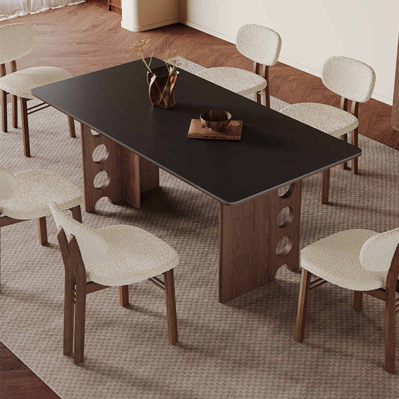 Ensemble de table de salle à manger rectangulaire rétro, H 29,5 po x L 55,1 po x l 31,5 po