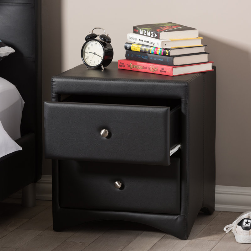 17.38'' W Nightstand, Black