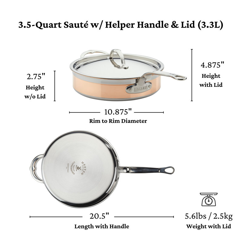Sauteuse Hestan CopperBond 3,5 pte