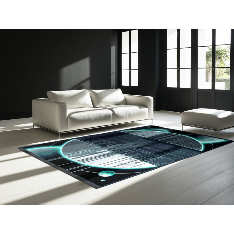 Pulsar Bloom Rug, Rectangle 5' x 8'