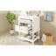 Meuble-lavabo de 61 cm avec lavabo en céramique, rangement de style rétro, tablette ouverte et 2 tiroirs, - Vasque lisse avec trou antidéversement pour un nettoyage facile