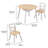 Kids 3 Piece Round Table and Chair Set-21330786