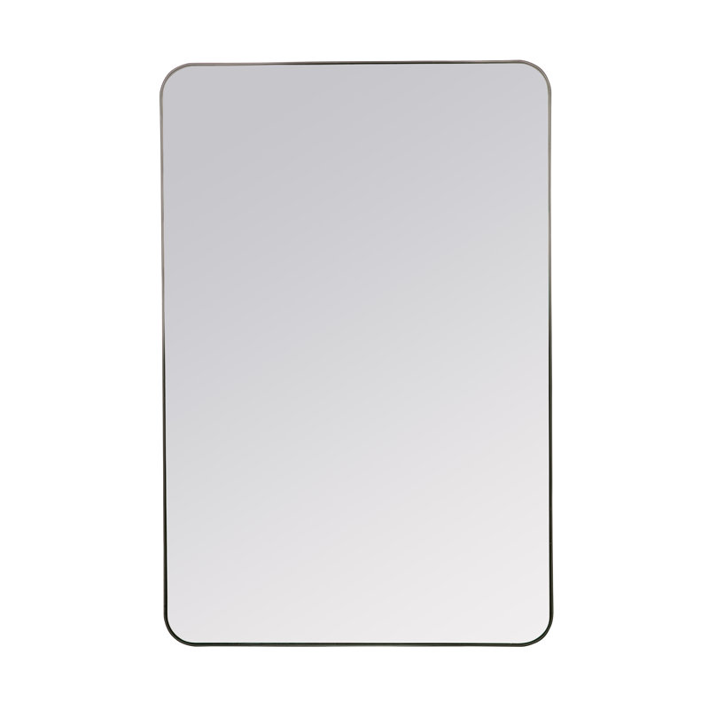 Eaton Modern & Contemporary Accent Mirror, Matte Black, 36" H x 24" W