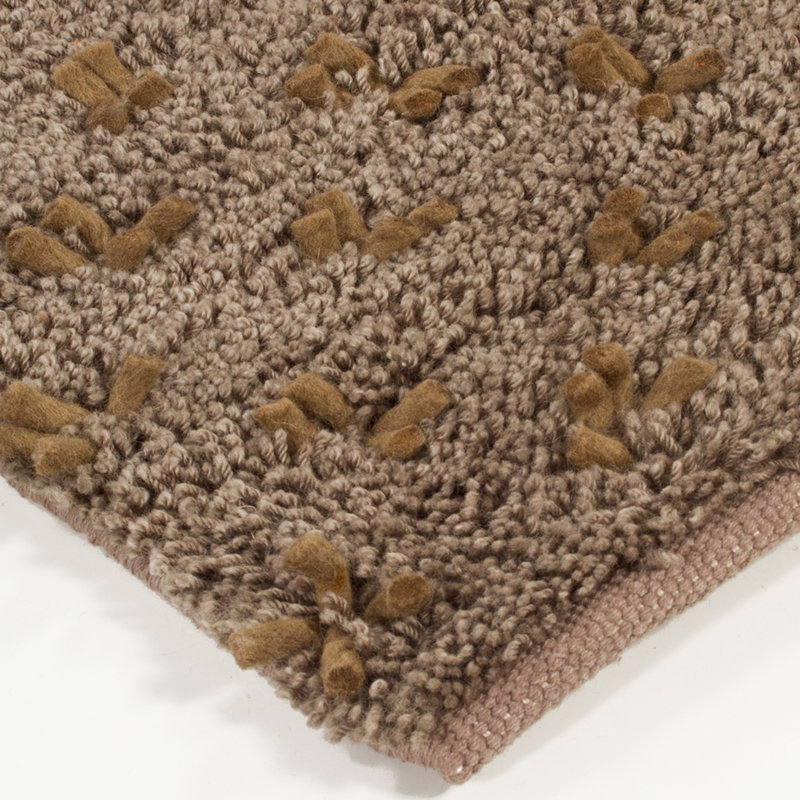 Strata Brown/White Area Rug, Rectangle 7'9" x 10'6", Brown/Light Gray