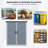 5x3FT Outdoor Storage Shed Waterproof Resin Cabinet with Lockable Doors for Bikes and Patio Furniture (W540S00033)-125753359